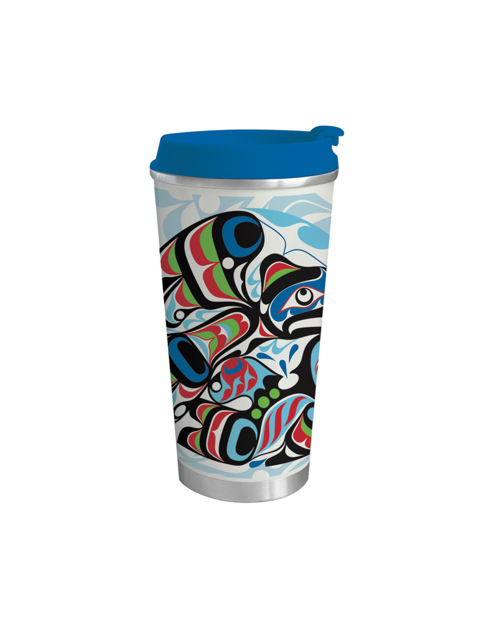 Art Travel Mug - Raven & Killer Whale by Trevor Hunt (TMA23)