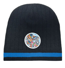 Knitted Tuque - Raven & Killer Whale by Trevor Hunt