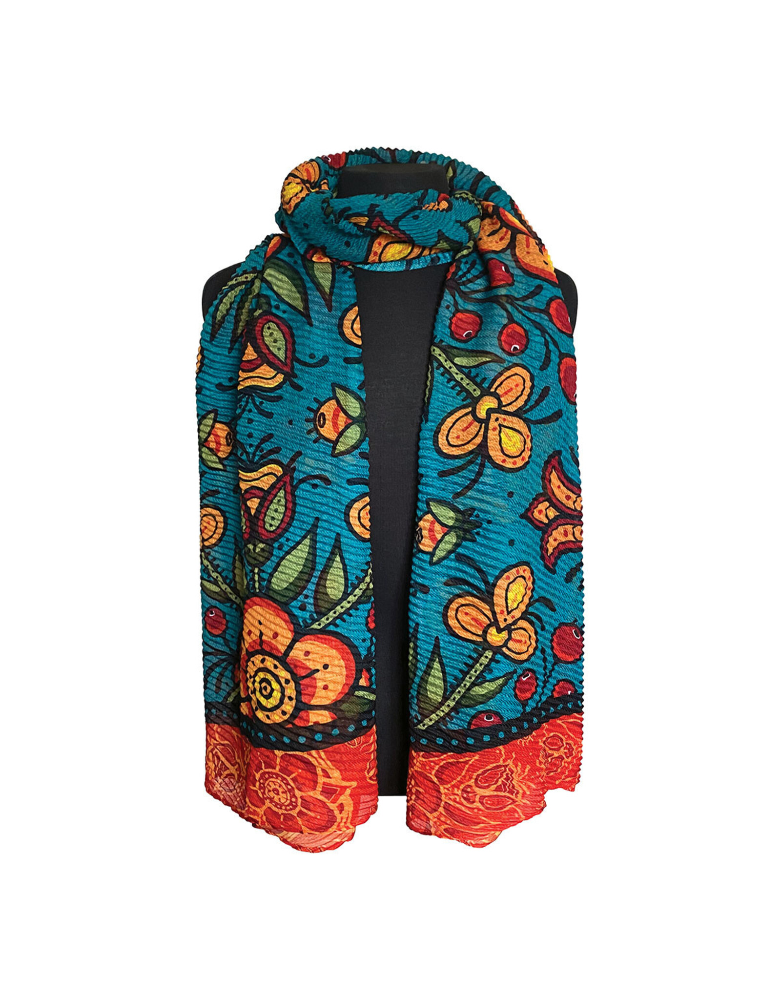 Eco Foulard - Prairie Beadwork par Justine Proulx (ESCARF33)