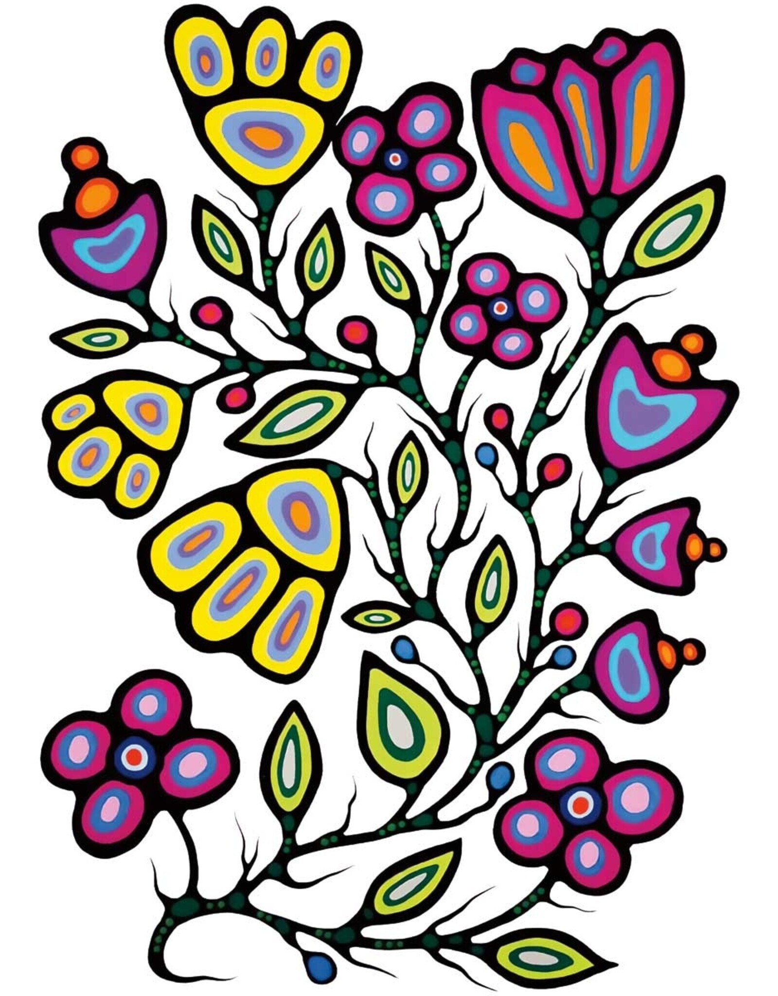 Ojibway Floral V par Jackie Traverse Carte