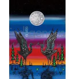 Cranes in Love by Jeffrey Red George Card