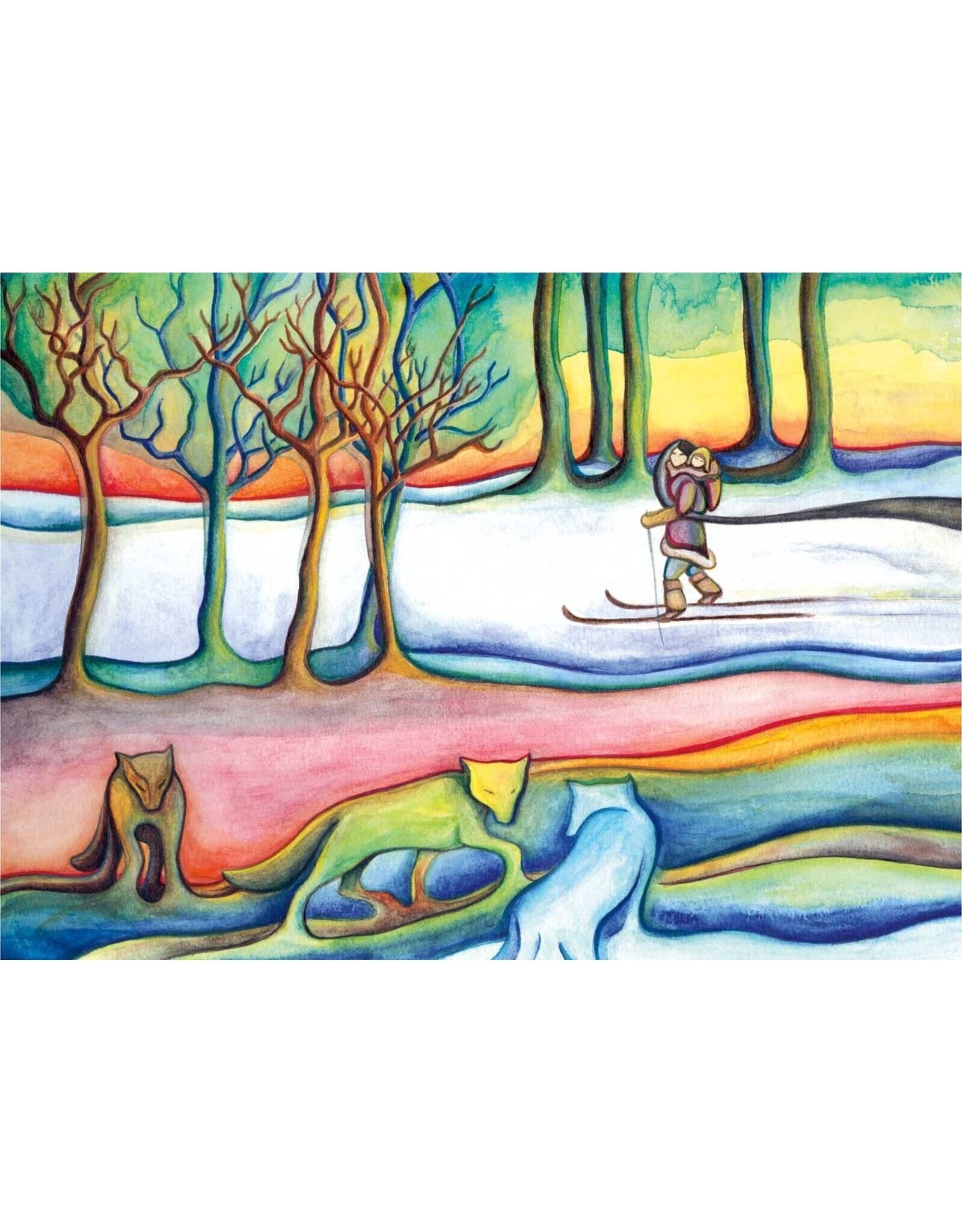 Winter Wolves by Nathalie Coutou Framed