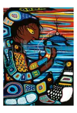 Waynaboozhoo and the Great Flood by Joshua Paris Steckley Framed