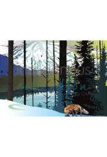 Fox Winter Mountains by Mark Preston Framed