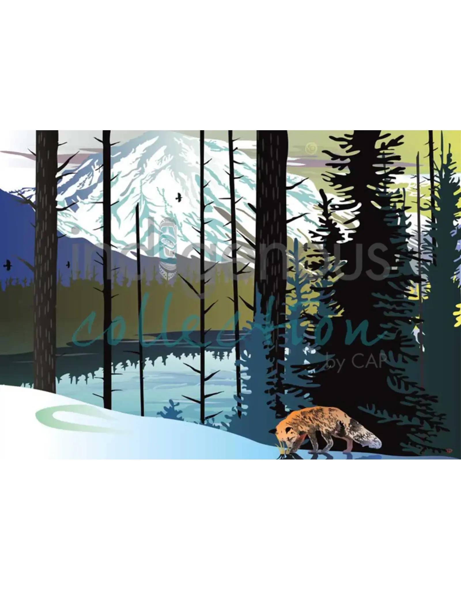 Fox Winter Mountains par Mark Preston Encadré