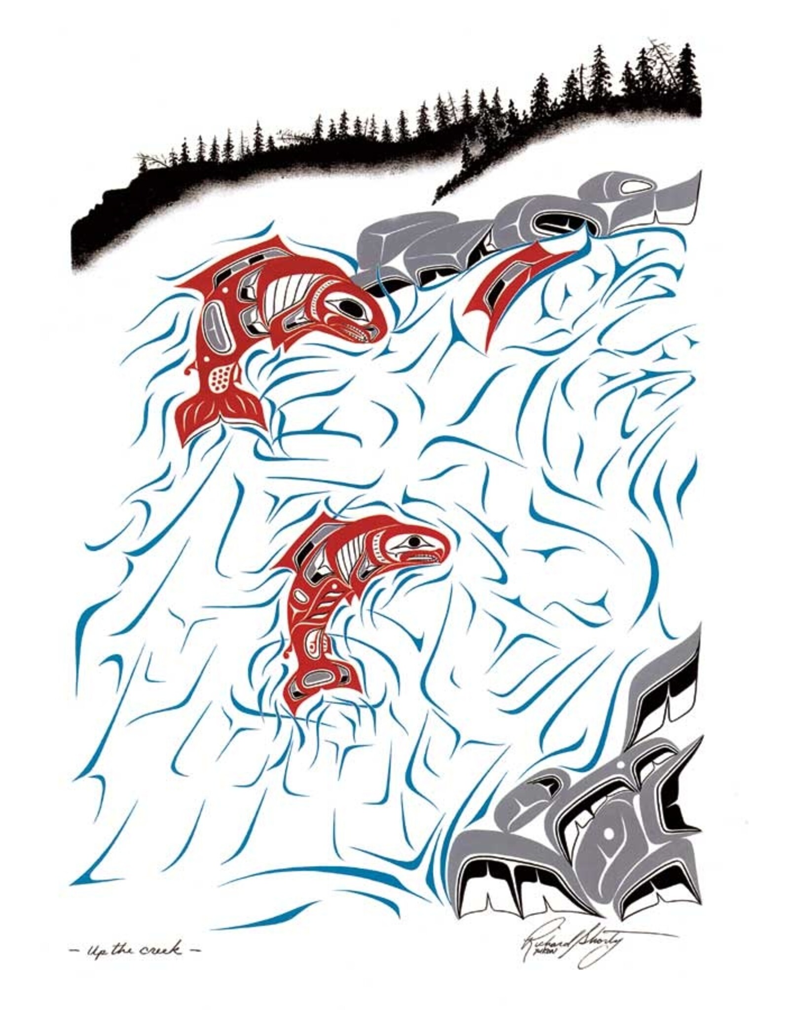 Up the Creek by Richard Shorty Framed