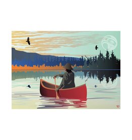 Lone Canoe by Mark Preston Framed