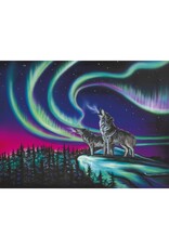 Sky Dance Wolf Song by Amy Keller-Rempp Framed