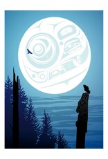 Full Moon Raven par Mark Preston Encadré