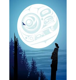 Full Moon Raven par Mark Preston Encadré