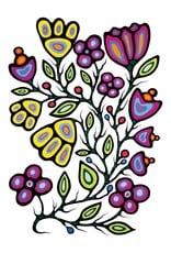 Ojibway Floral V by Jackie Traverse Framed