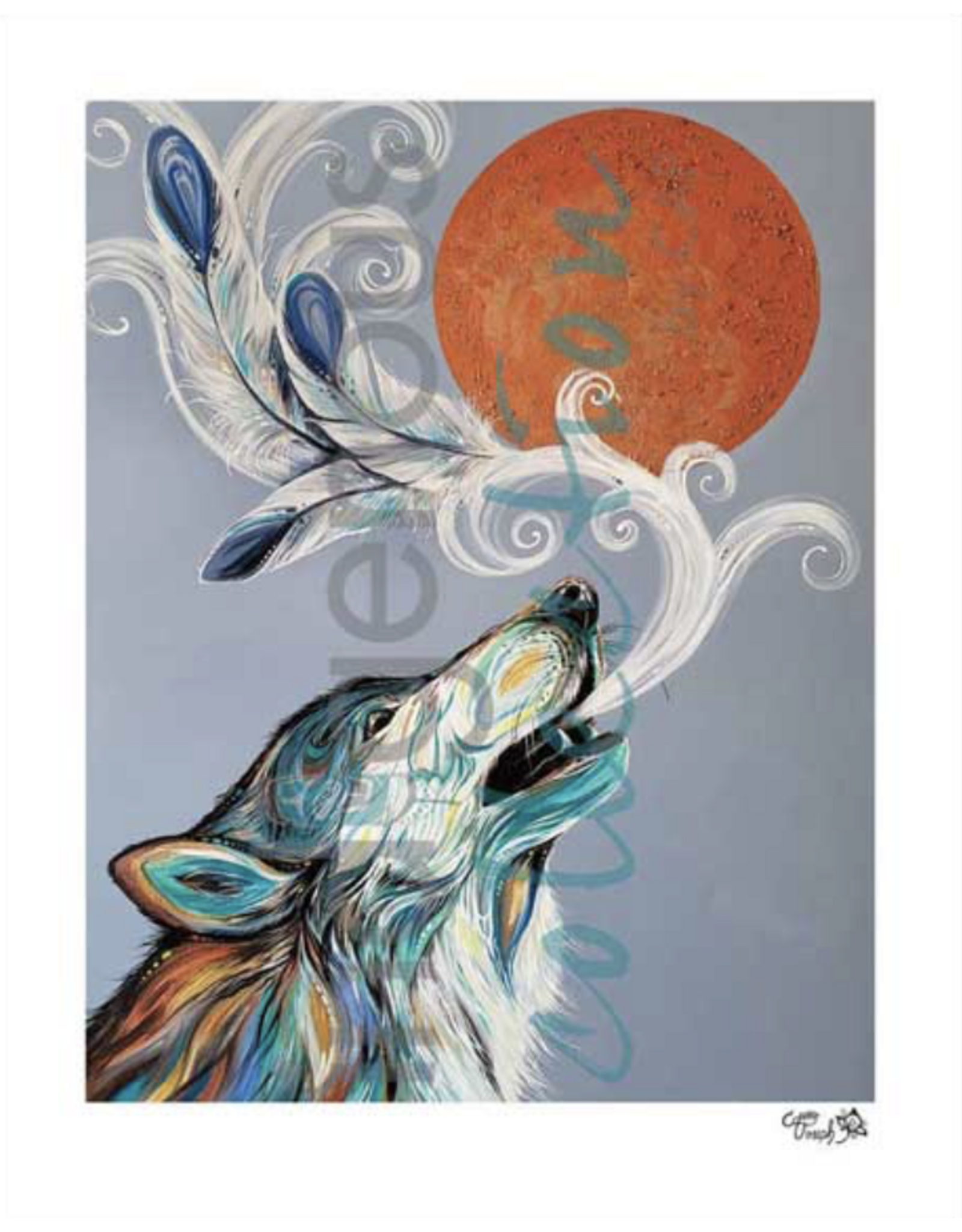 Cree Wolf Call by Carla Joseph Limited Edition