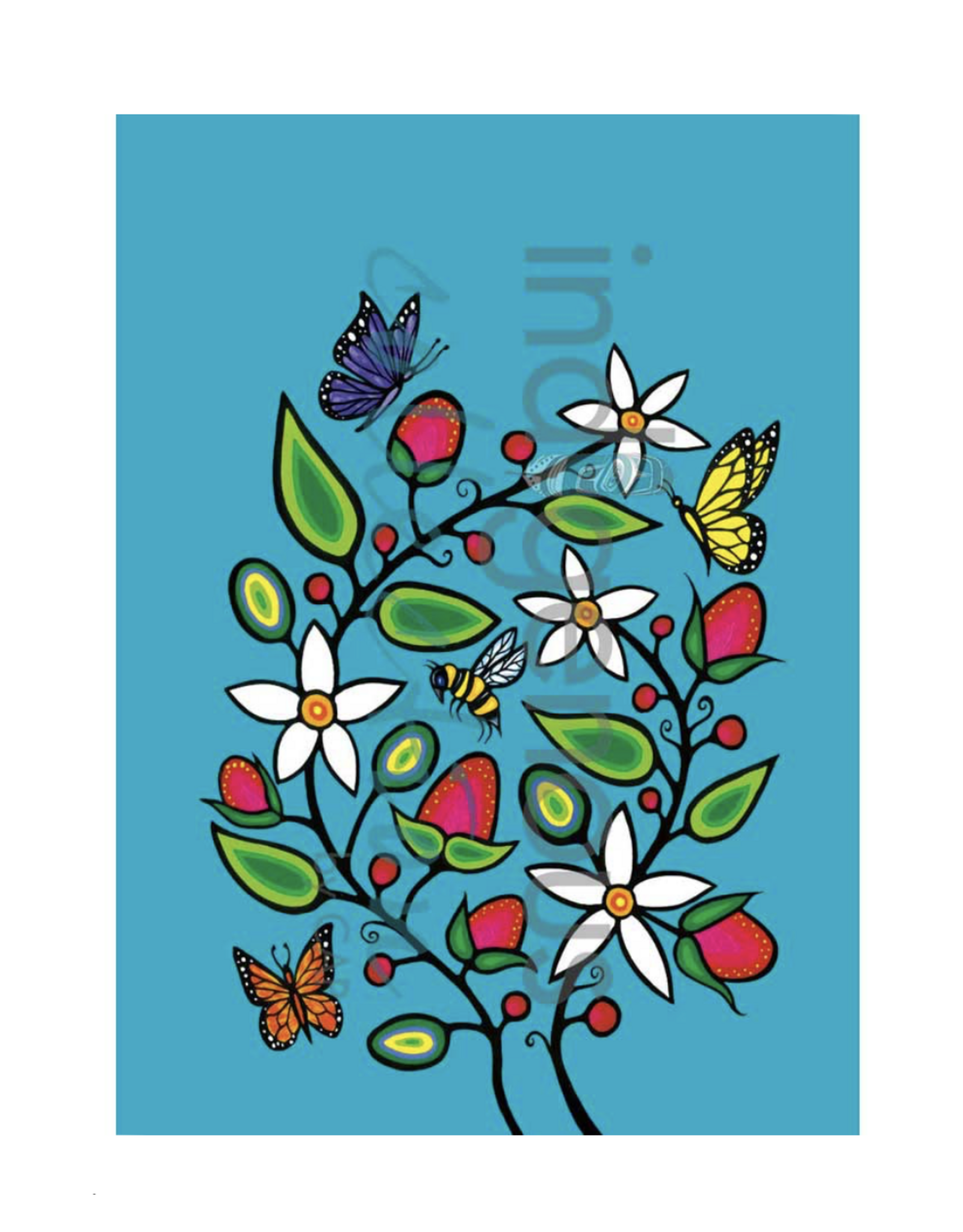 Torchon Imprimé - "Berry Garden" par Jeffrey Red George (20917TEATOW)