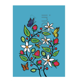 Torchon Imprimé - "Berry Garden" par Jeffrey Red George