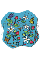 Berry Garden by Jeffrey Red George Coasters Set (x4)