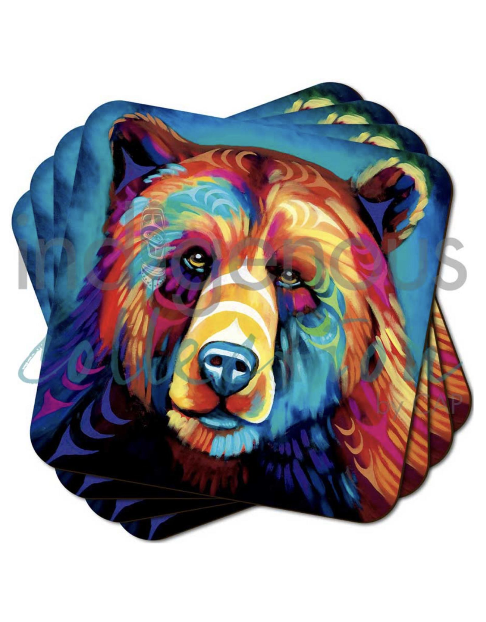 Ensemble de Sous-verres "Sacred Paint" par Brandon Gabriel (x4)