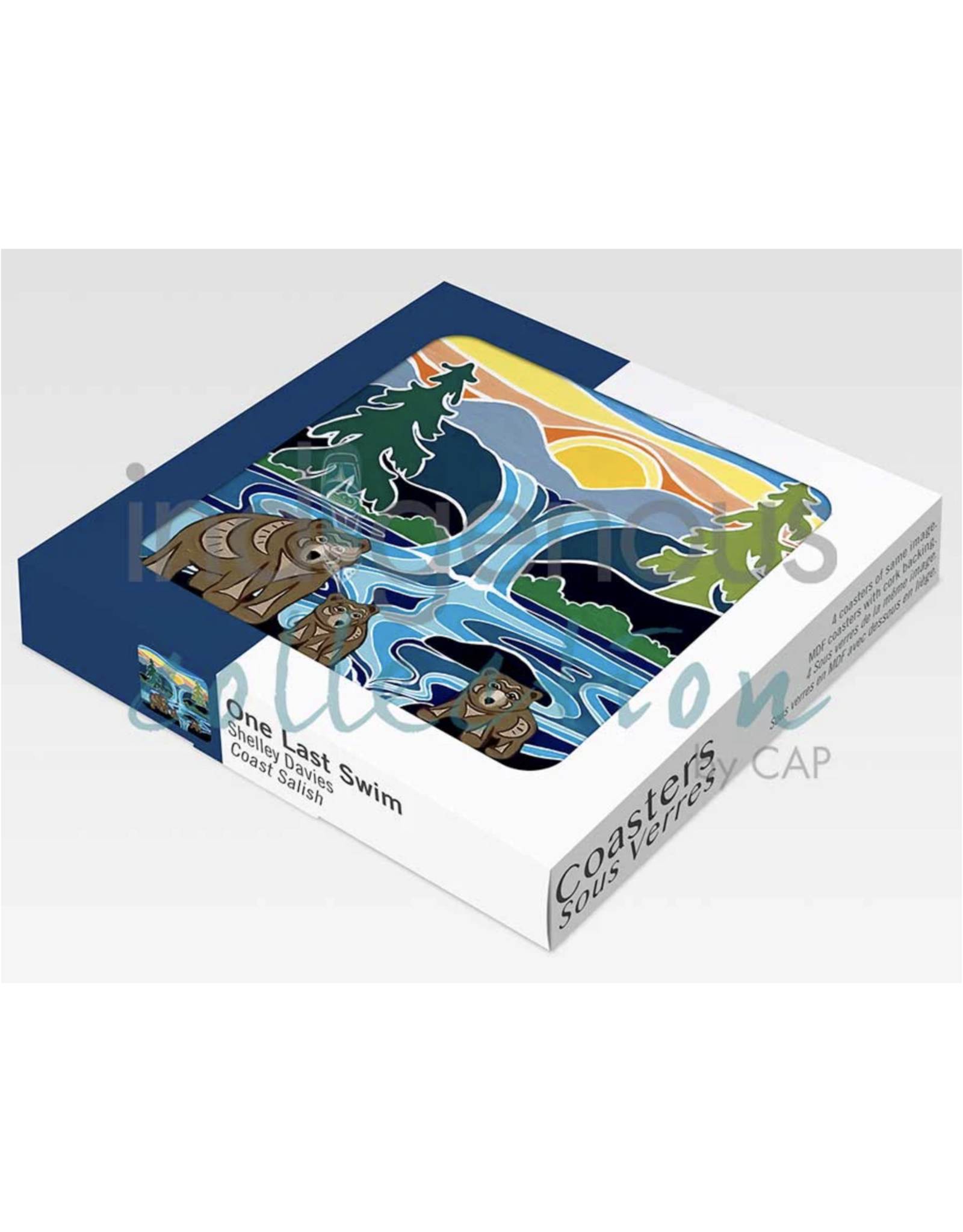 One Last Swim by Shelley Davies Coasters Set (x4)