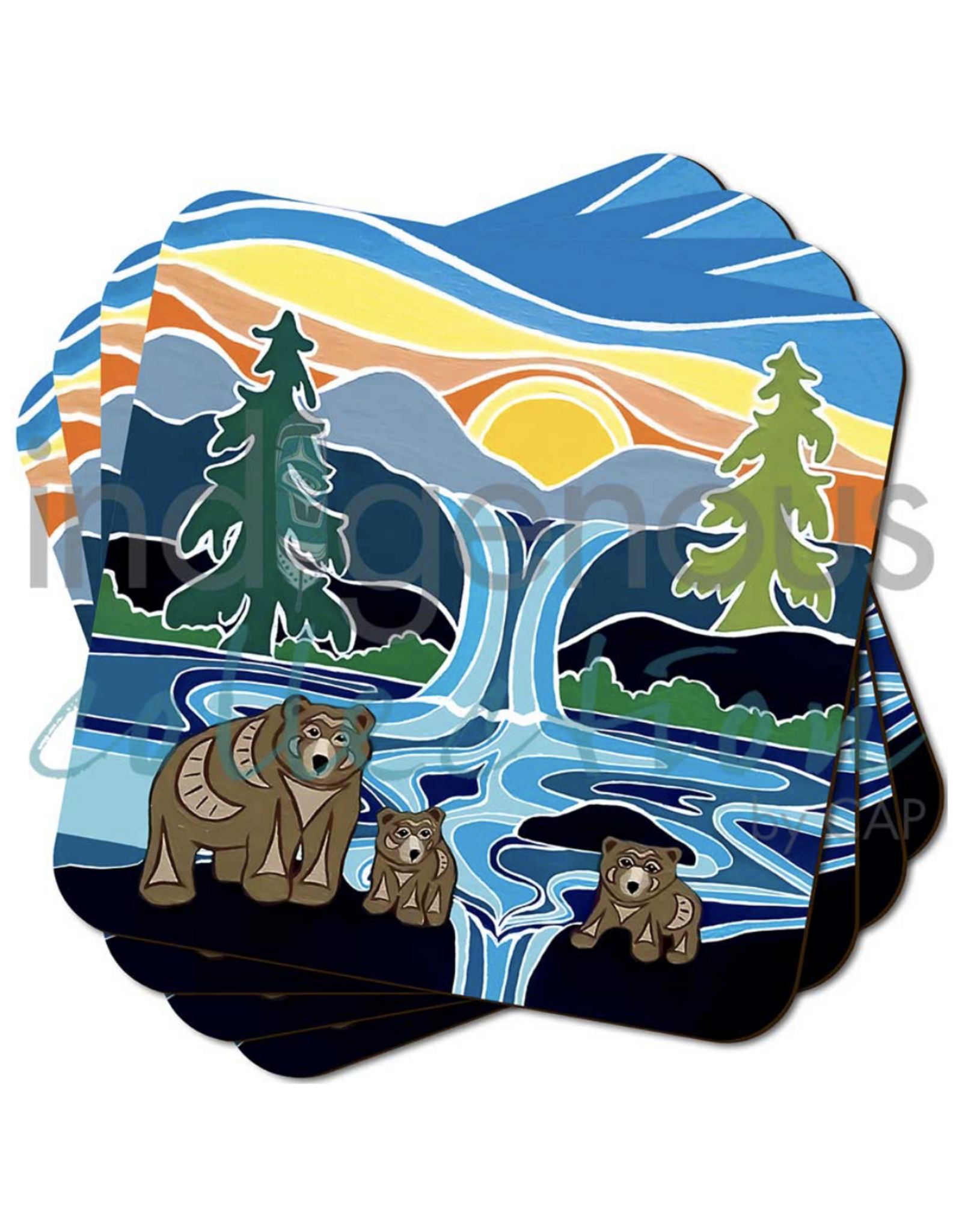 One Last Swim by Shelley Davies Coasters Set (x4)