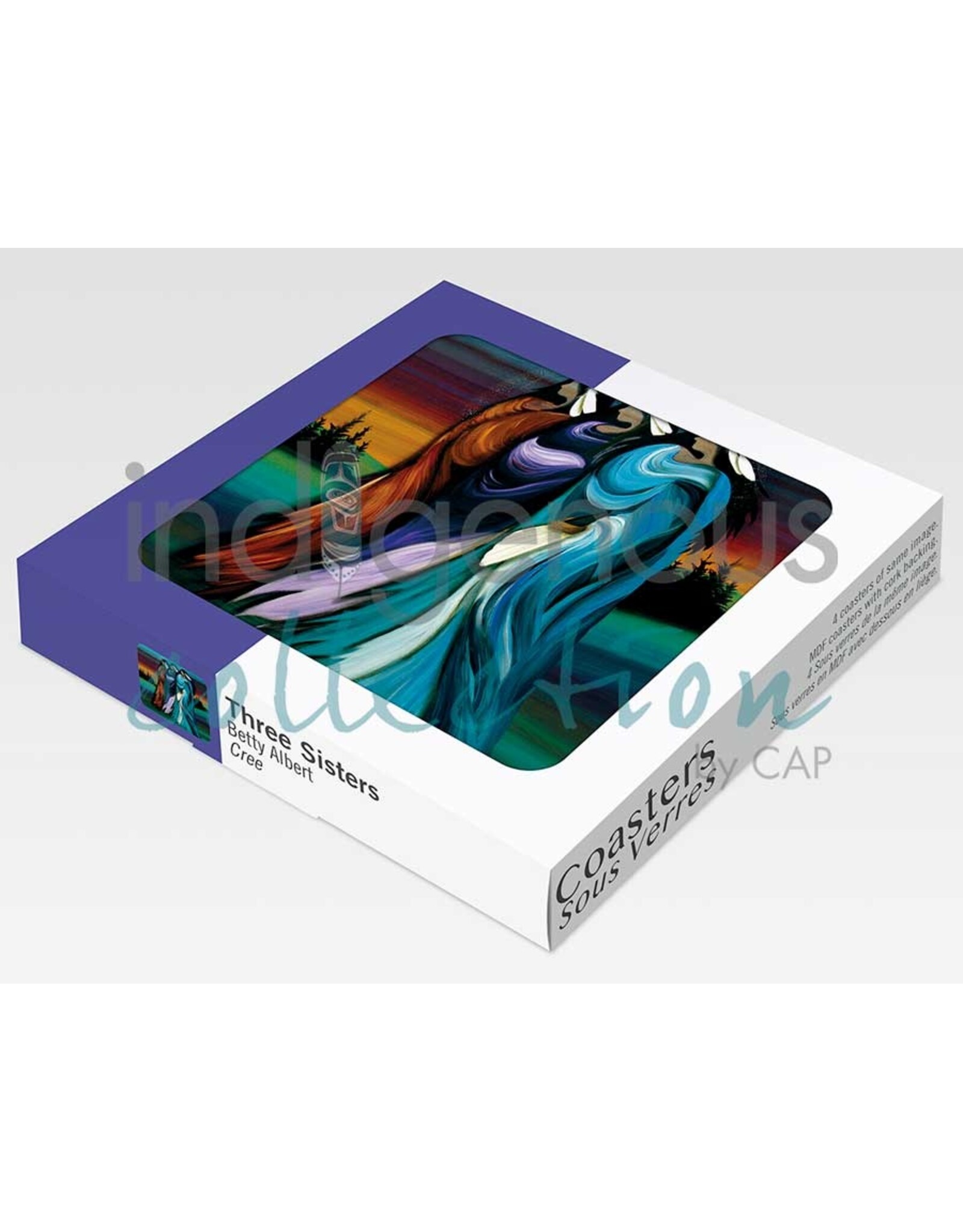 Ensemble de Sous-verres Three Sisters par Betty Albert (x4)