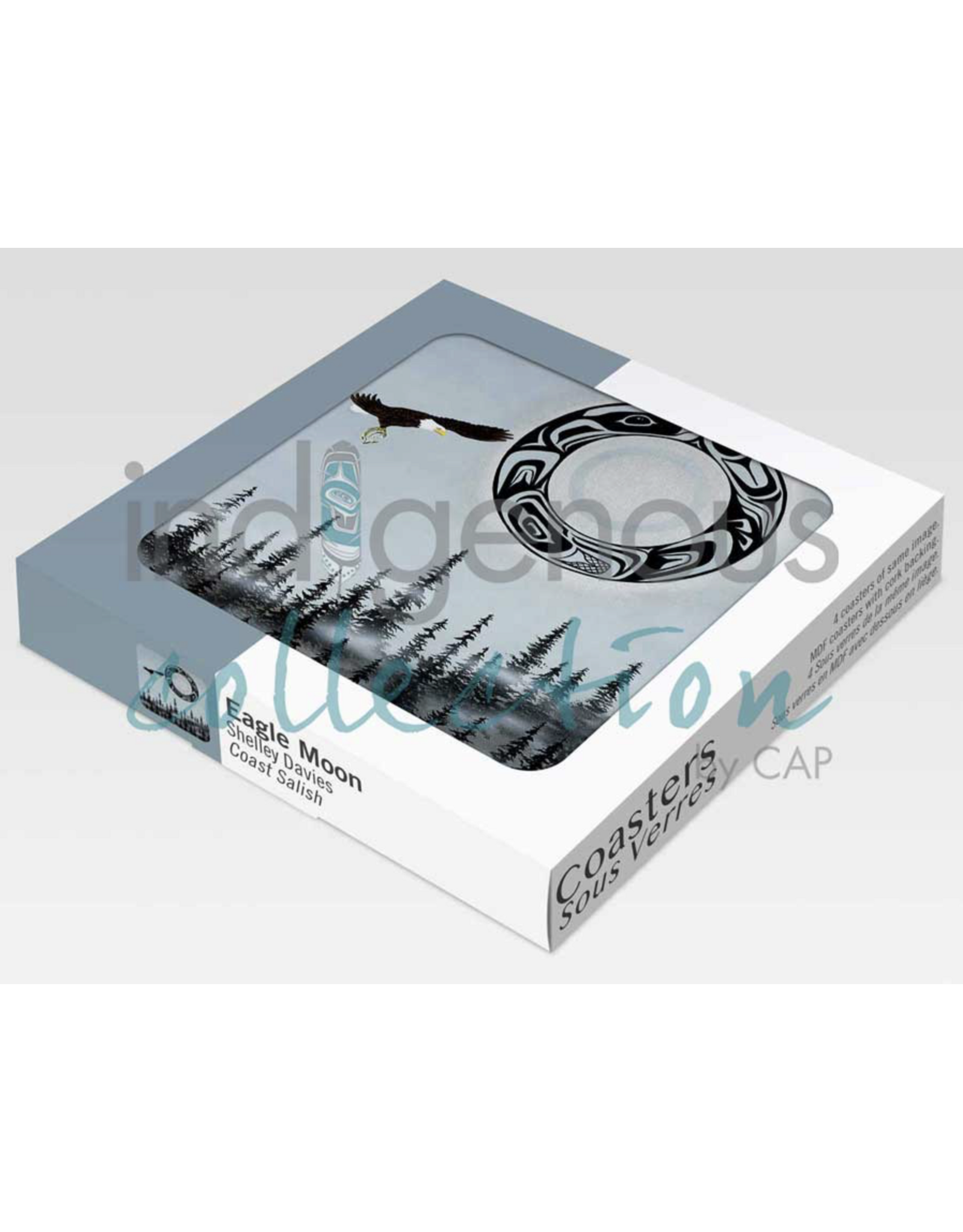 Eagle Moon by Shelley Davies Coasters Set (x4)