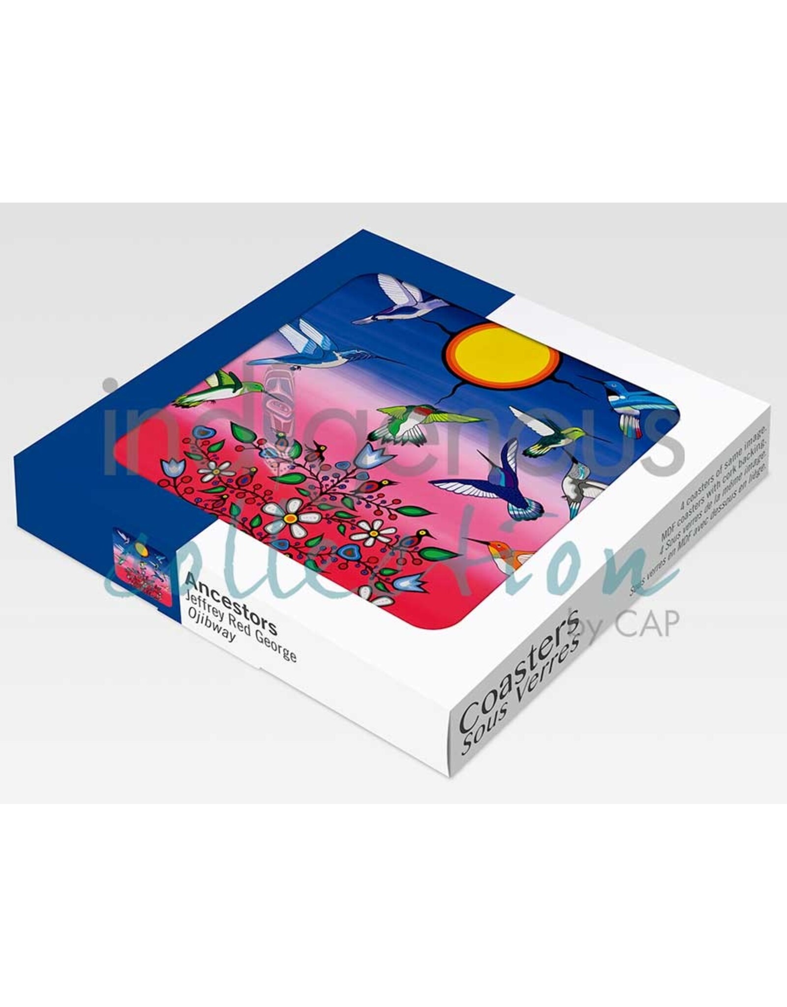 Ensemble de Sous-verres Ancestors par Jeffrey Red George (x4)