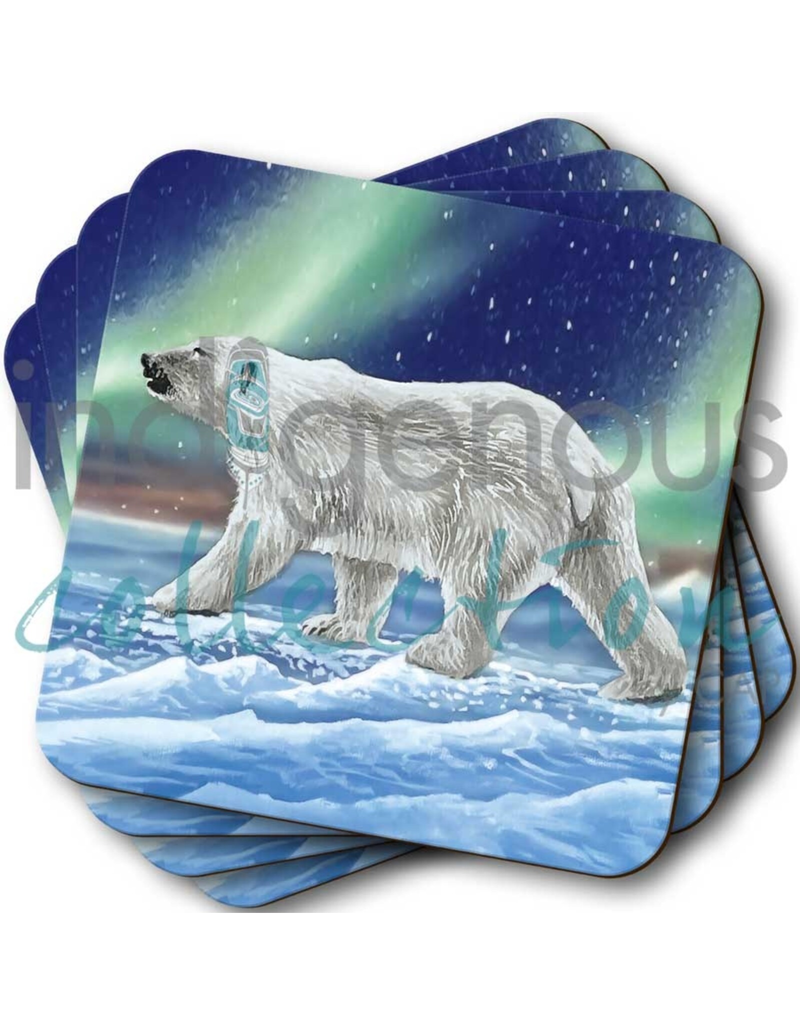 Ocean's Edge by Ronnie Simon Coasters Set (x4)