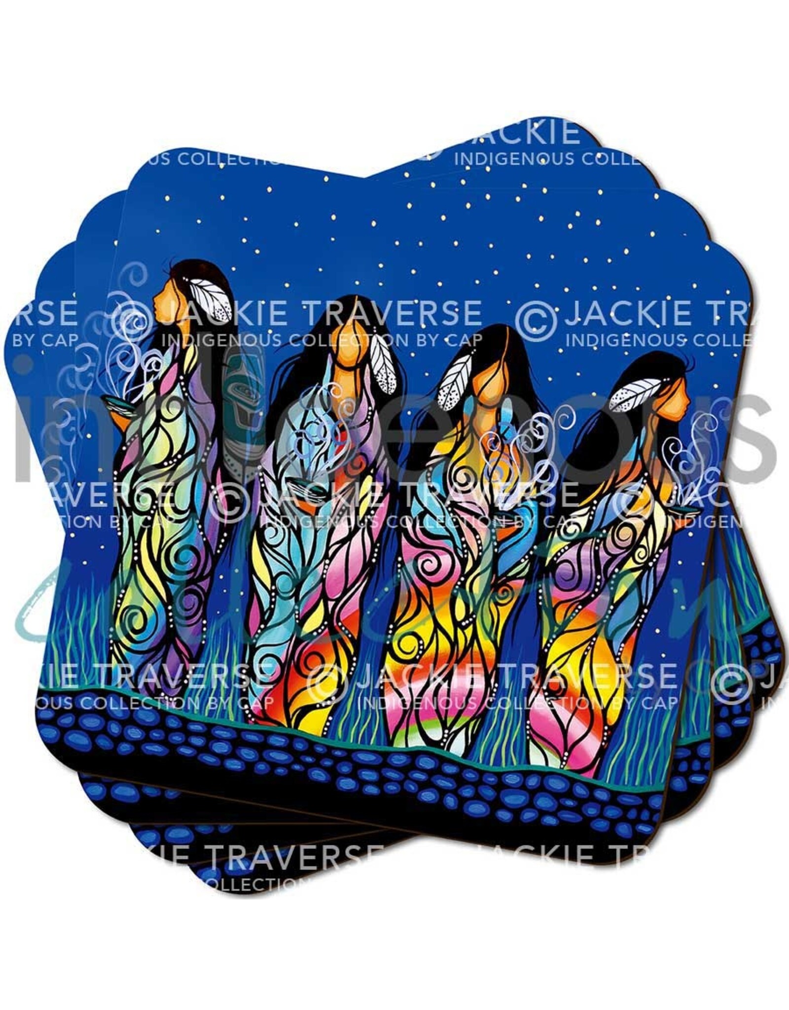 Ensemble de Sous-verres Bringing Good Medicine par Jackie Traverse