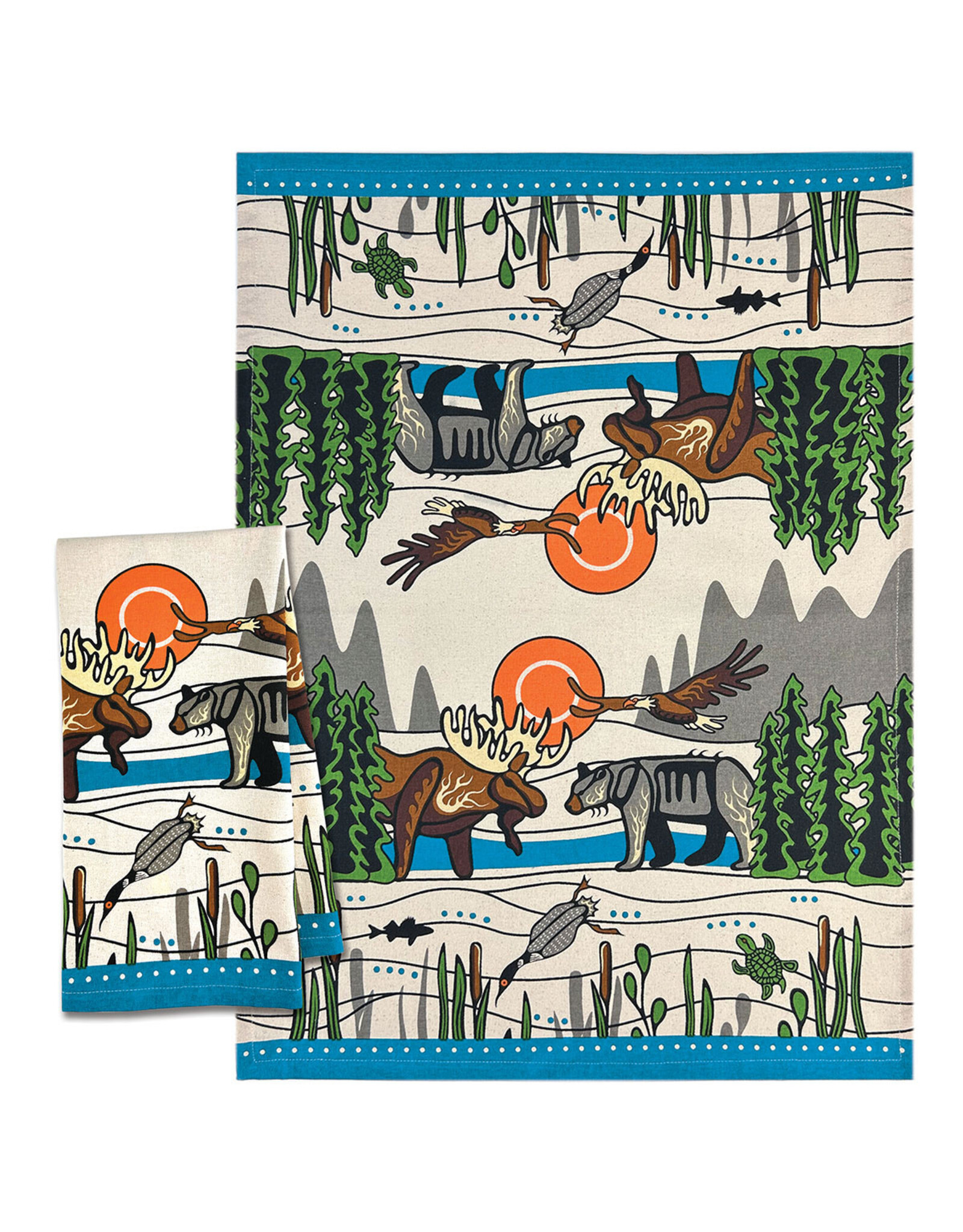Printed Tea Towel - All my Relatives by Storm Angeconeb (KT109)