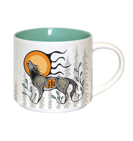 Ceramic Mug - Wolf (Ma'iingan) by Storm Angeconeb