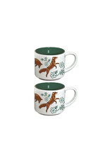 Ceramic Espresso Mugs (Foxes) - Set of 2 (CESMUGS21)