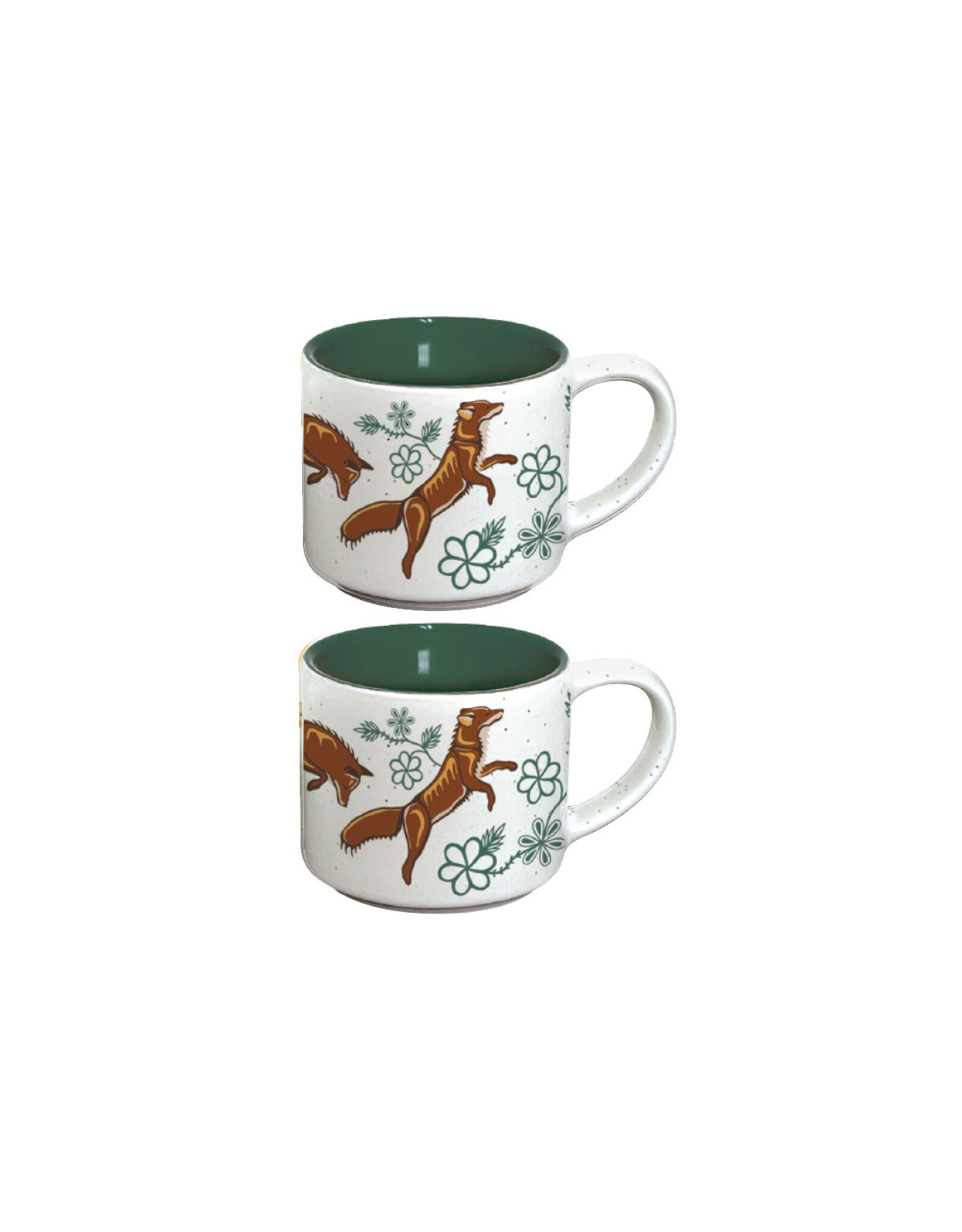 Ceramic Espresso Mugs (Foxes) - Set of 2 (CESMUGS21)