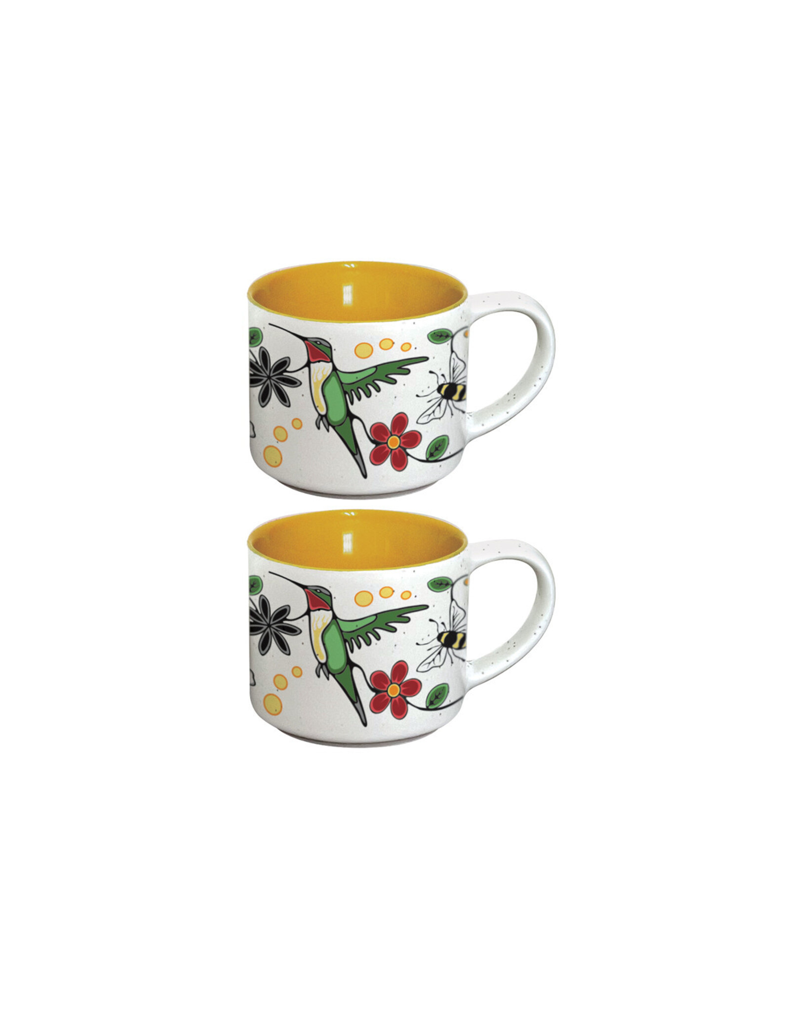 Ceramic Espresso Mugs (Hummingbird) - Set of 2 (CESMUGS27)