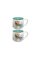 Ceramic Espresso Mugs (Wolf) - Set of 2 (CESMUGS28)