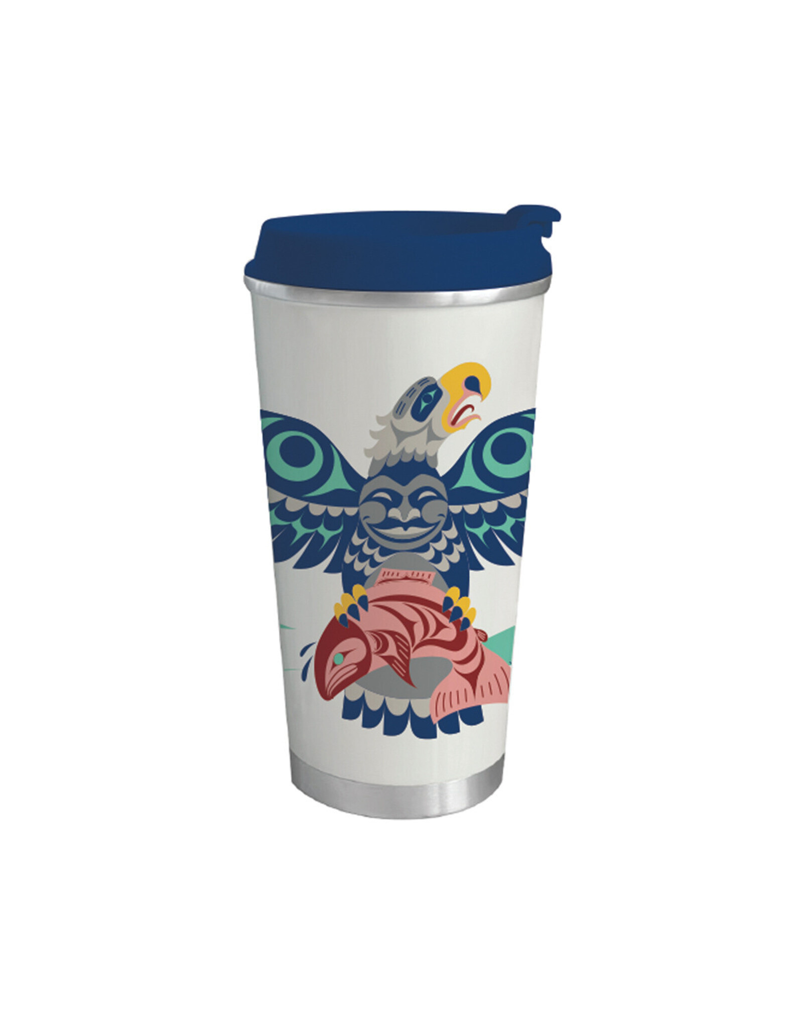 Art Travel Mug - Eagle Salmon by Doug Lafortune (TMA19)