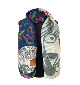 Eco Scarf - Berry Picker in the Moon by Allan Weir