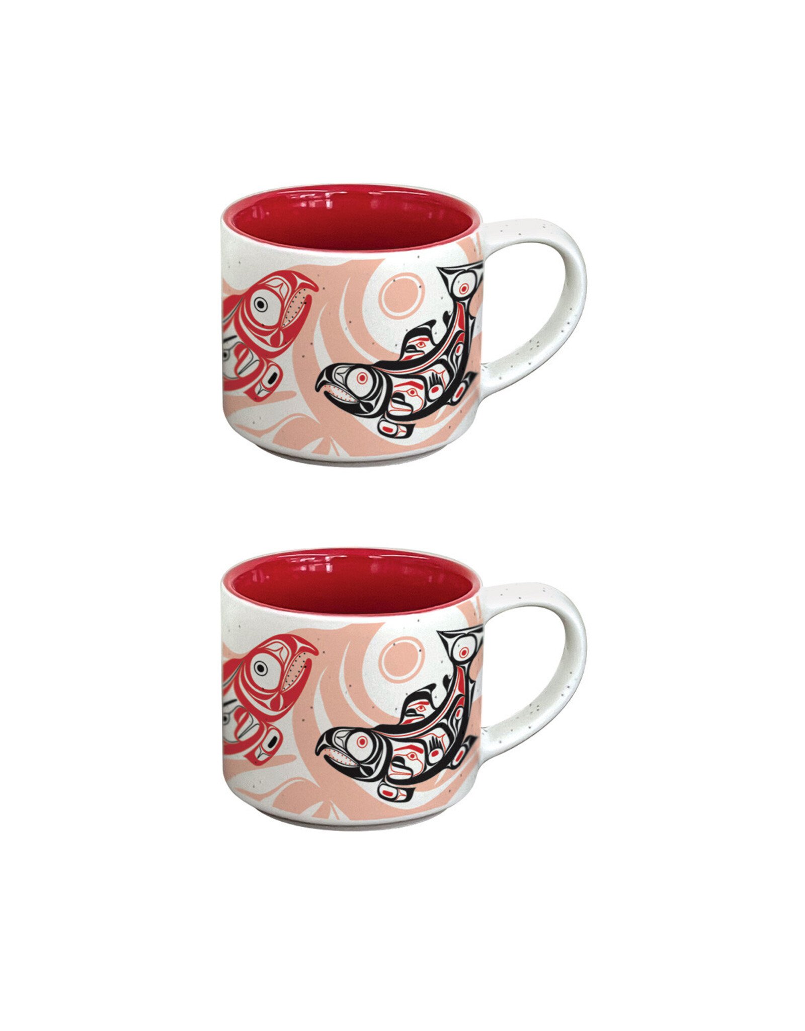 Ceramic Espresso Mugs (Salmon) - Set of 2 (CESMUGS31)