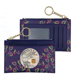 Zippered Card Wallet - Berry Picker in the Moon by Allan Weir