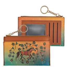 Zippered Card Wallet - Horse by Storm Angeconeb