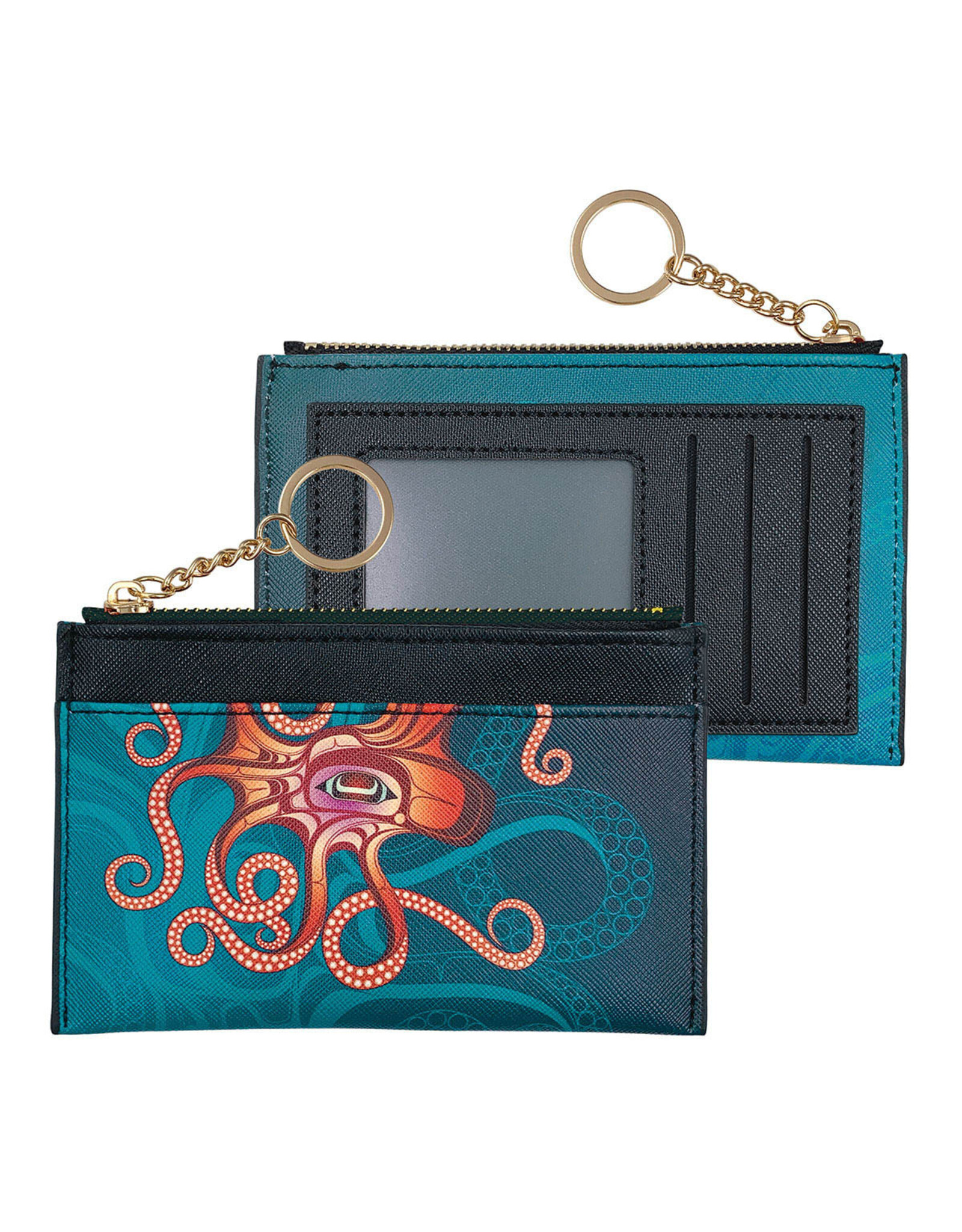 Zippered Card Wallet - Octopus (Nuu) by Ernest Swanson (CARD15)