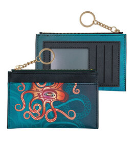 Zippered Card Wallet - Octopus (Nuu) by Ernest Swanson