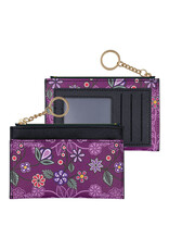 Zippered Card Wallet - Ojibway Florals by Storm Angeconeb (CARD20)