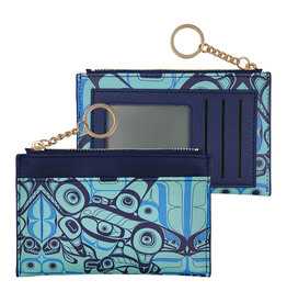 Zippered Card Wallet - Orca Song by Morgan Asoyuf