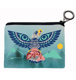 Coin Purse - Eagle Salmon by Doug Lafortune
