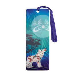 3D Lenticular Bookmark - Howling Wolf by Darrell Thorne