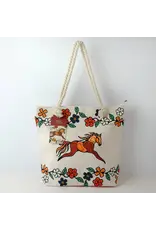 Fourre-tout avec cordon  - Horse (Beige) - TOTER1