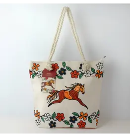 Fourre-tout avec cordon  - Horse (Beige)