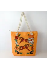 Fourre-tout avec cordon - Horses (Orange) - TOTER2
