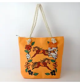 Fourre-tout avec cordon - Horses (Orange)