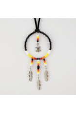 Beaded Turtle Charm Dreamcatcher - Black (BDTUR1)