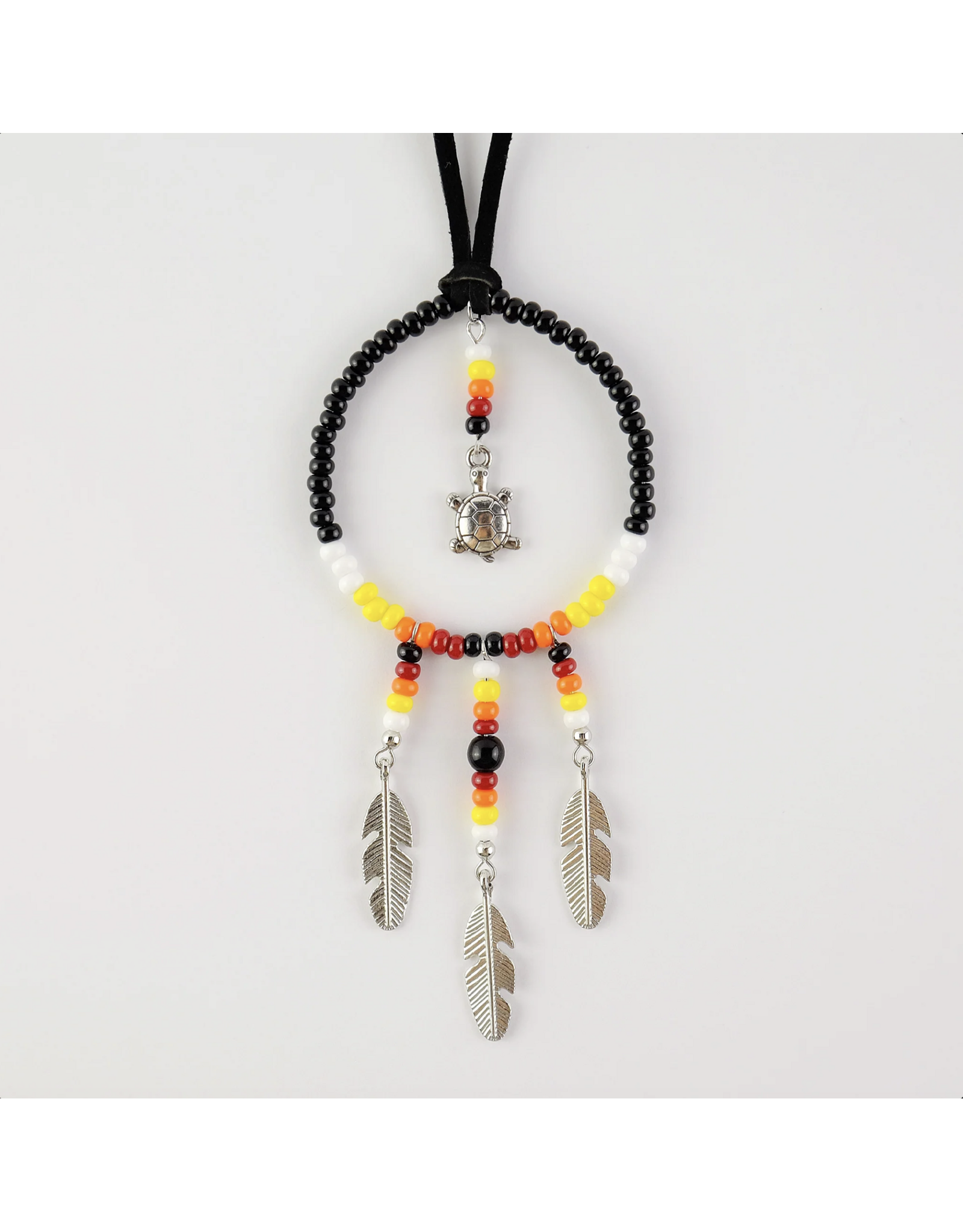Beaded Turtle Charm Dreamcatcher - Black (BDTUR1)